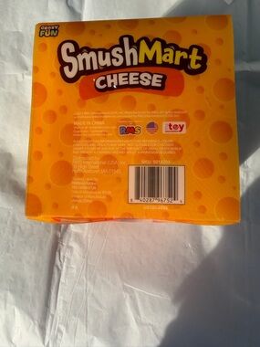 SmushMart Cheese Squishy VIRAL Bright Orange